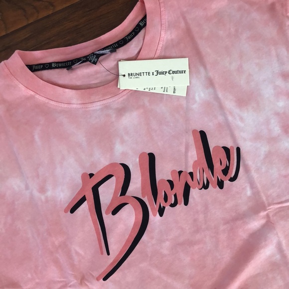 🌟NEW JUICY COUTURE BLONDE JUICY BOXY T MARBLE DYE - Picture 4 of 7